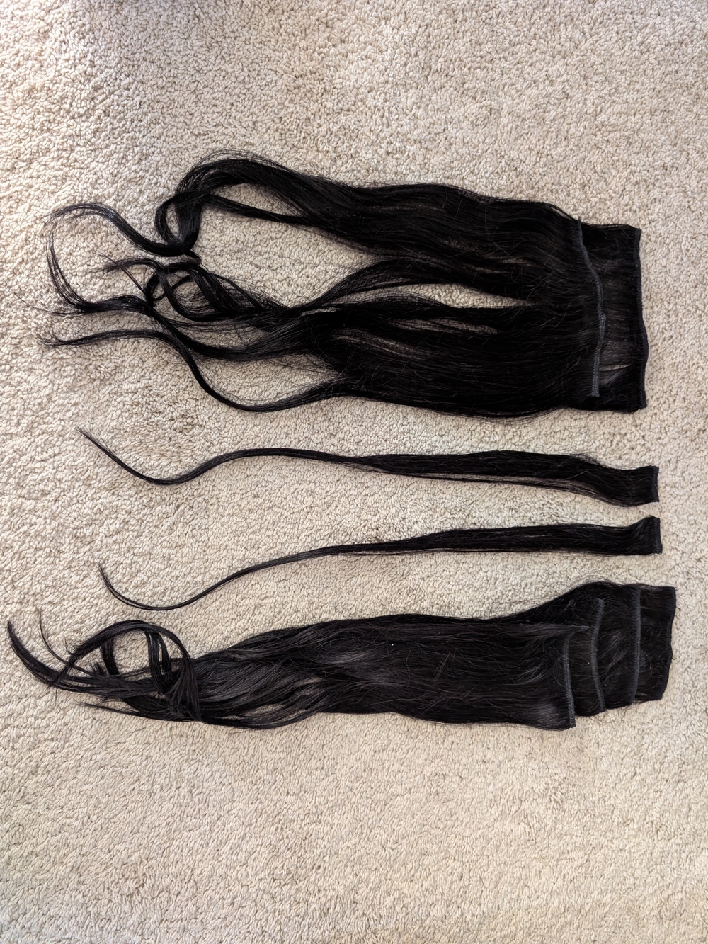 18" Black Clip-In Hair Extensions